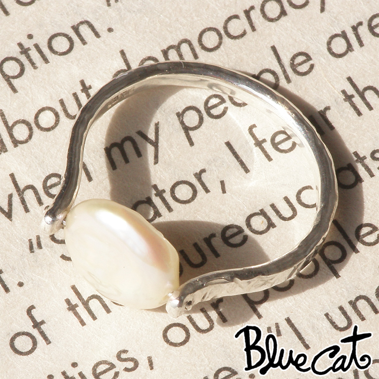 ブルーキャット コイン パール シルバー リング 指輪 9号~17号 一粒 淡水パール シルバー925 レディース アクセサリー SRV466-1567<br>Blue Cat ブランド 天然素材