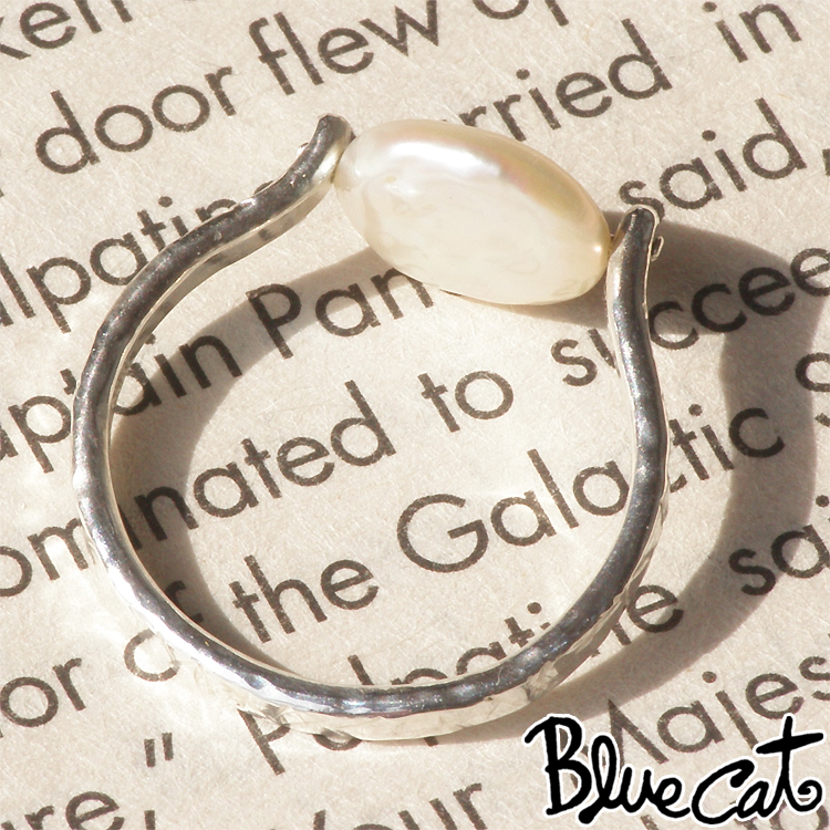 ブルーキャット コイン パール シルバー リング 指輪 9号~17号 一粒 淡水パール シルバー925 レディース アクセサリー SRV466-1567<br>Blue Cat ブランド 天然素材