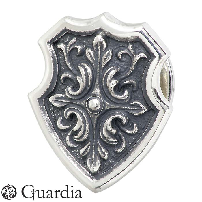 Guardia【ガルディア】シルバー ピンバッジ Crossed Acanthus エンブレム メンズ