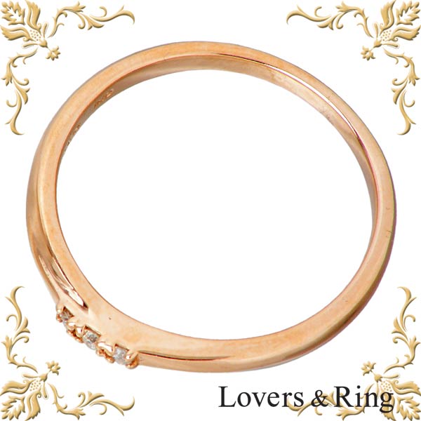 Lovers & Ring(ラバーズリング) K10 ピンクゴールド リング ダイヤモンド 指輪 レディース 5～15号