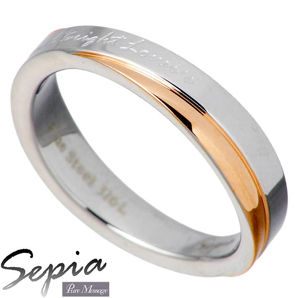 Sepia(セピア) ステンレス316L ダイヤモンド ペア リング 指輪 7～13号 13～21号・PMS-015-016-Pを販売。商品