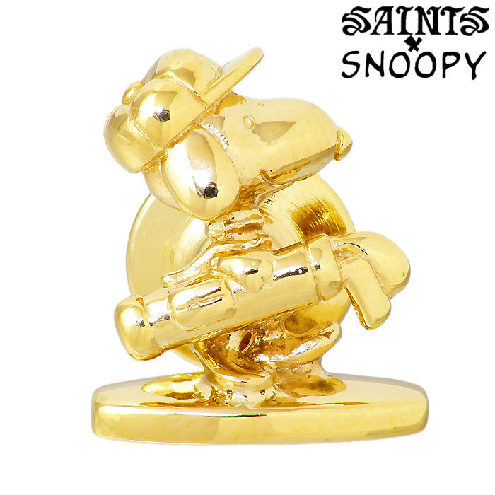 SAINTS x SNOOPY【セインツ】スヌーピー ゴルフ シルバー ピンバッチ メンズ レディース ゴールド ブローチ