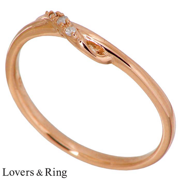 Lovers & Ring【ラバーズリング】K10 ピンクゴールド リング 指輪 ダイヤモンド レディース 5～15号