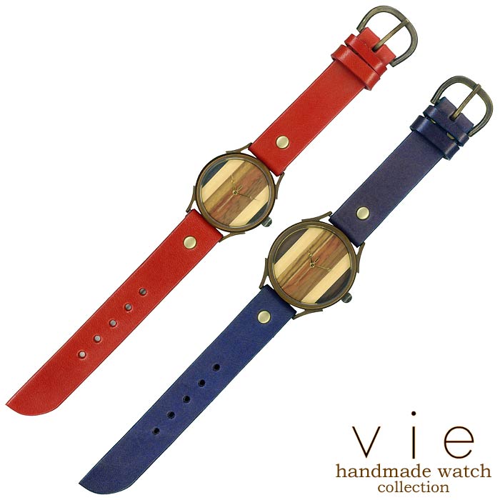 vie ヴィー ハンドメイド アンティーク ウォッチ ウッドパレット 手作り 腕時計 おしゃれ プレゼントに最適 ギフト 贈り物 個性的 WWB-081
