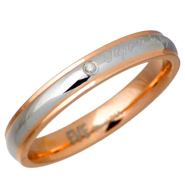 Eve イヴ ダイヤモンド ステンレス リング メッセージ ローズゴールド 指輪 7 13号を販売 商品点数3万点以上 シルバーアクセサリー シーズ 通販