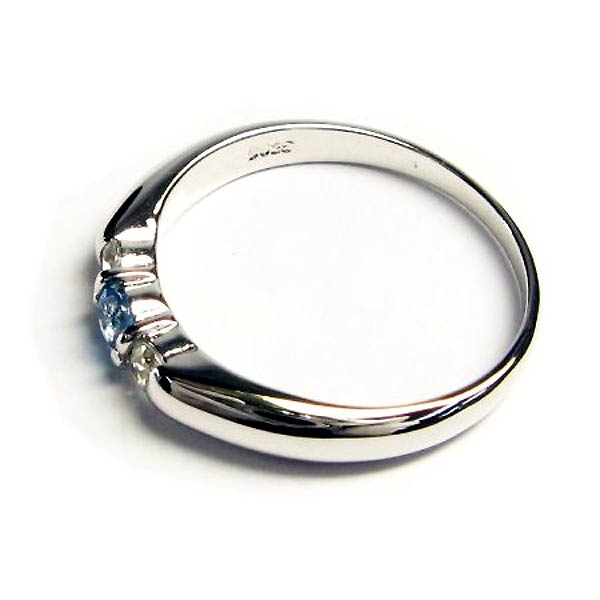 誕生石 3ストーン シルバー リング 11月 ブルートパーズ 指輪・AH295-11を販売。商品点数3万点以上。シルバーアクセサリー