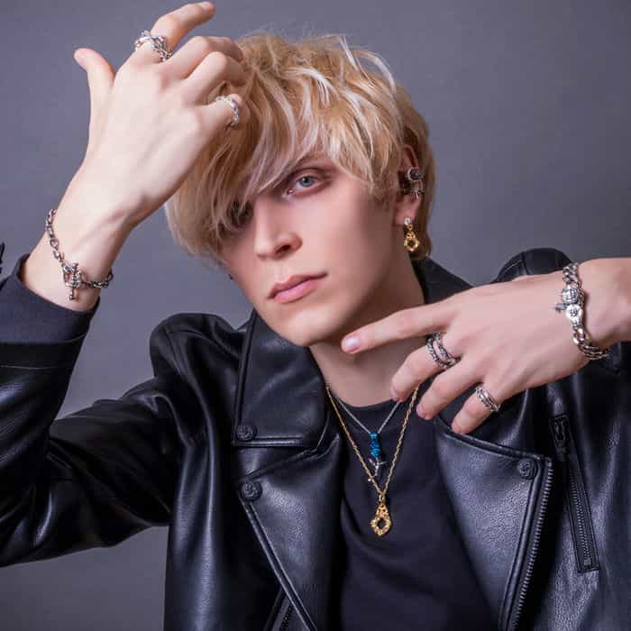 アルテミスキングス ARTEMIS KINGS ブルー ローズ シルバー ネックレス