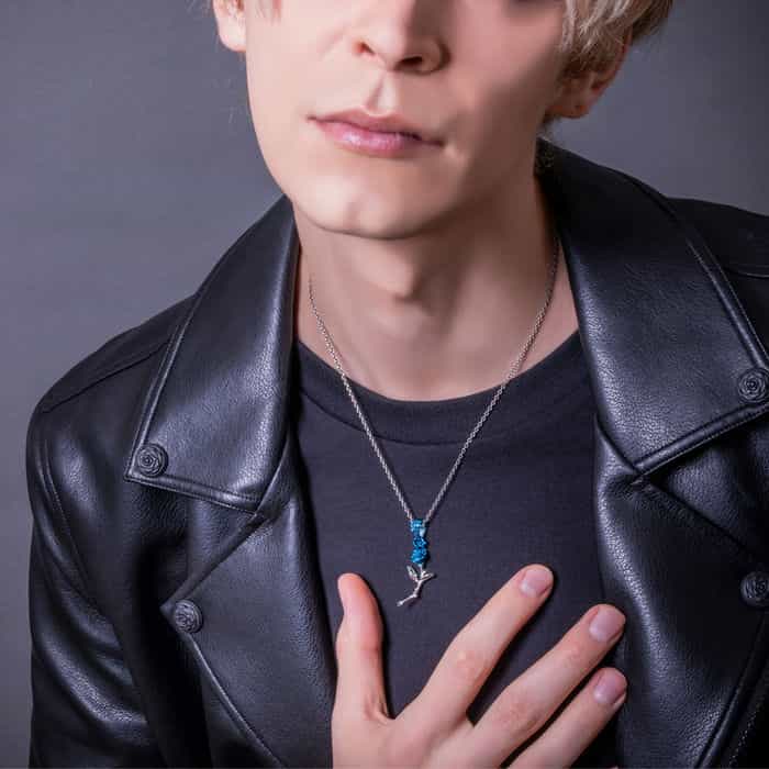 アルテミスキングス ARTEMIS KINGS ブルー ローズ シルバー ネックレス