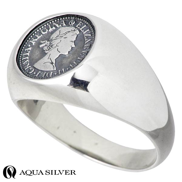 AQUA SILVER(アクアシルバー) 6ペンス シルバー リング メンズ 指輪 7～21号