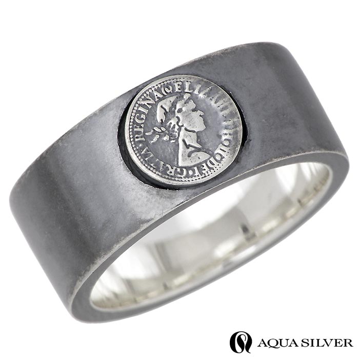 AQUA SILVER(アクアシルバー) 6ペンス シルバー リング メンズ 指輪 7～21号