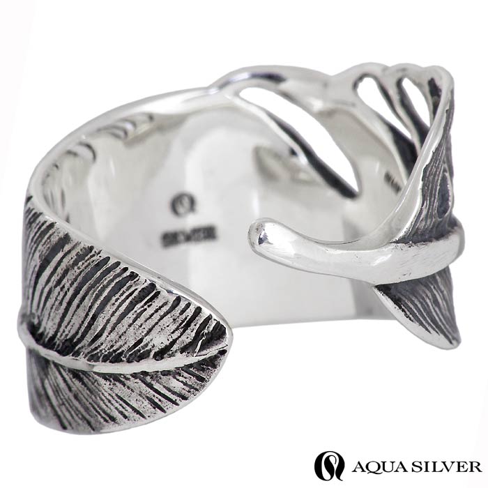 アクアシルバー AQUA SILVER シルバー リング 指輪 フェザー メンズ 15～21号 羽根