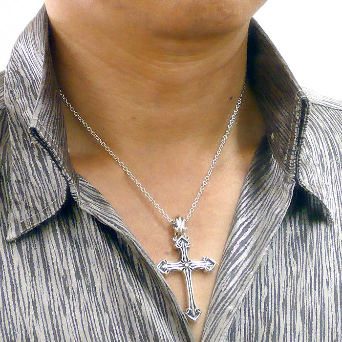 ネックレス 十字架 アクセサリー クロス メンズ レディース シルバー 通販