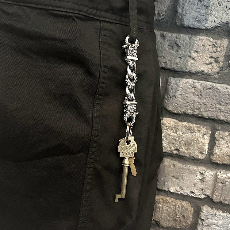 エフエーエル F.A.L FAL シルバー キーチェーン アラベスク リーフ