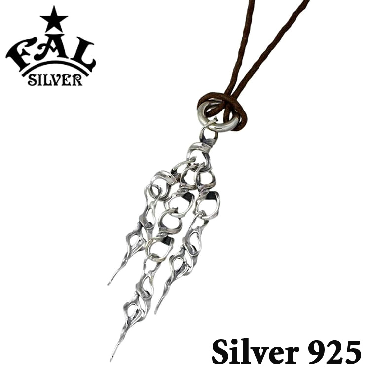 エフエーエル チョーカー メンズ ブランド シルバー ミディアムブラッドレスクロス デッドバインチョーカー F.A.L 人気 FAL チョーカー メンズ ブランド シルバー 四つ編みローズチップ