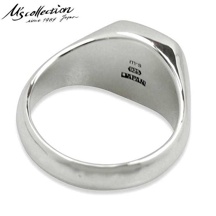 エムズコレクション M's collection シルバー リング 指輪 13号~21号 TRIPLE X STUDS SEAL RING XR-040