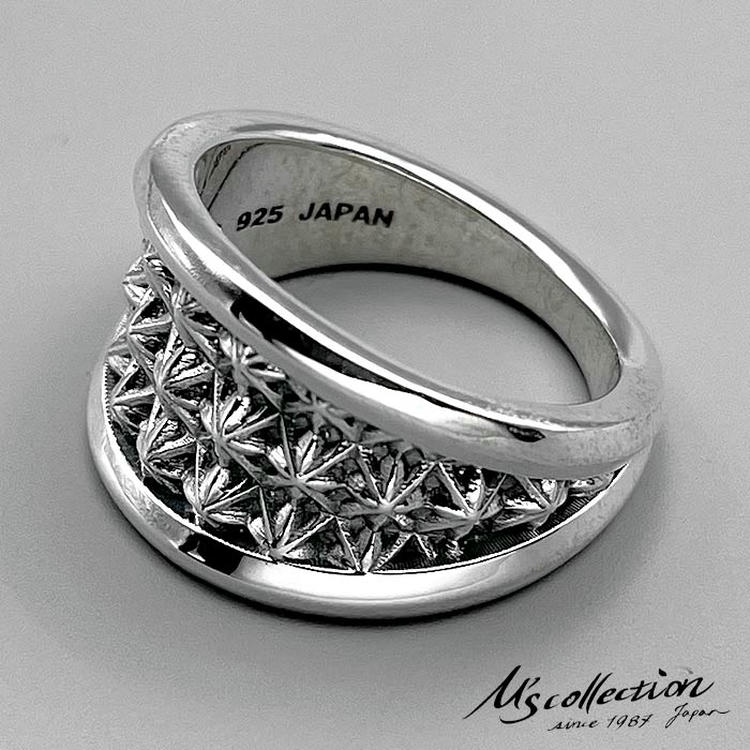 エムズコレクション M's collection シルバー リング 指輪 14号~30号 TRIPLE X STUDS V BAND RING XR-052